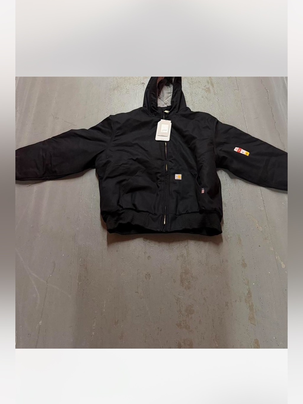 Carhartt Kids Black Hooded Insulated Puffer Jacket